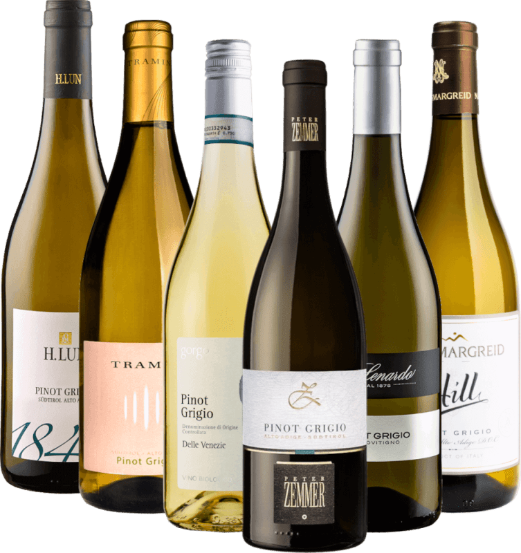 Musujące białe wina Pinot Grigio z Włoch - pakiet degustacyjny 6x