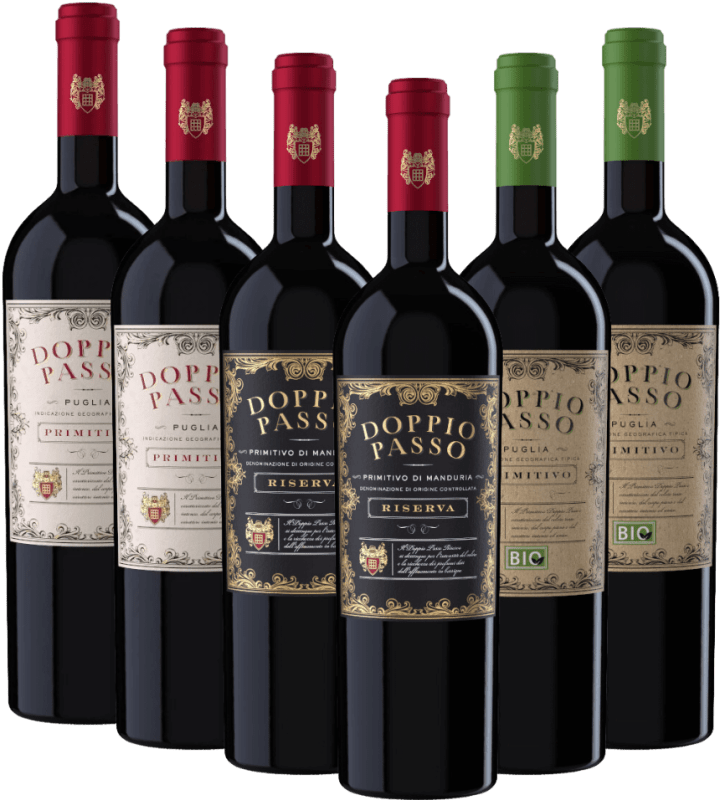 Różnorodność Primitivo od Doppio Passo – pakiet degustacyjny 6x