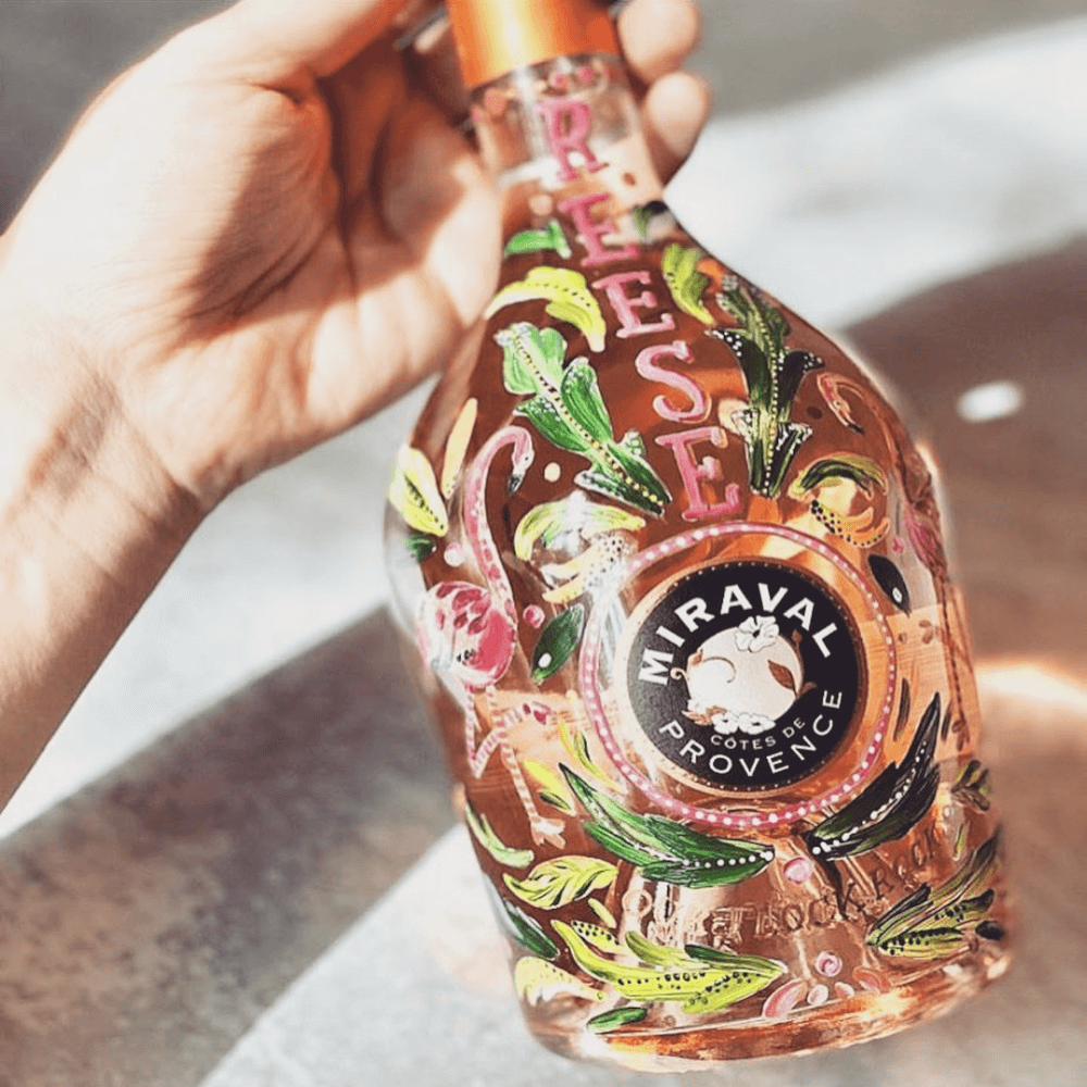 Projekt butelki Miraval Rose