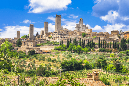Widok na San Gimignano Widok na San Gimignano